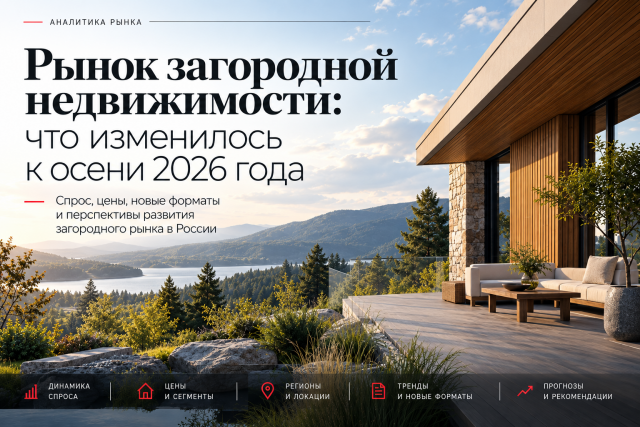 Рынок загородной недвижимости: что изменилось к осени 2026 года